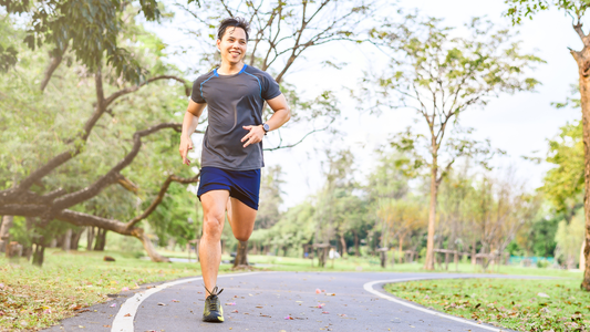 Man Doing Light Cardio To Remove Mucus From Lungs