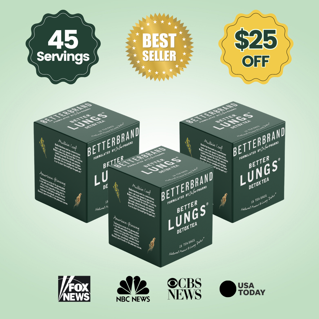 BetterLungs® Mullein Tea – Betterbrand Lung Detox Tea - 45 servings