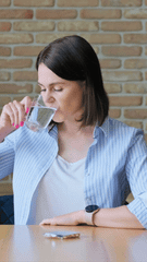 3. Drink 8 ounces of water to help hydrate the mucus