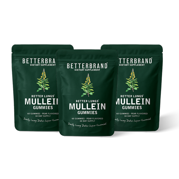 BETTEREARTH MULLEIN LEAF — three green retail bags, 90 day supply