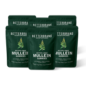 Three green BETTERHERBS MULLEIN tea pouches in branded packaging