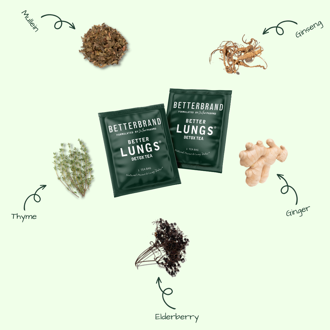 BetterLungs® Mullein Tea – Betterbrand Lung Detox Tea
