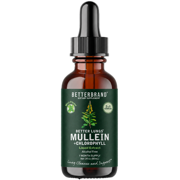 BetterLungs® Mullein + Chlorophyll Tincture (Mint Flavor)