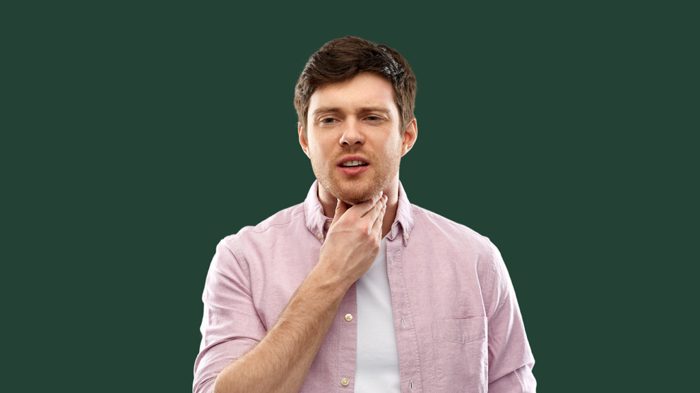 Man Suffering from Mucus In Throat