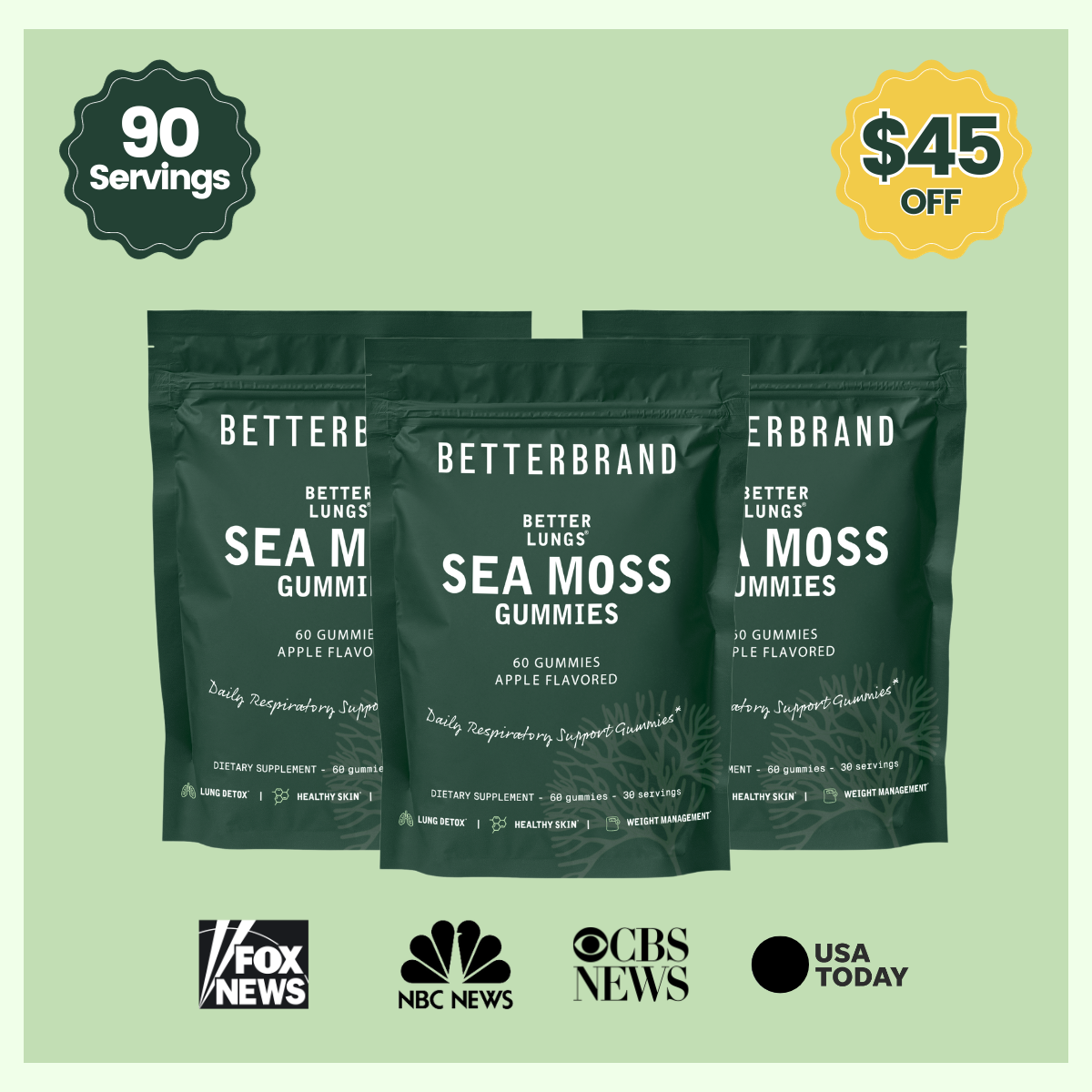 BetterLungs SeaMoss Gummies 3-Pack - Betterbrand