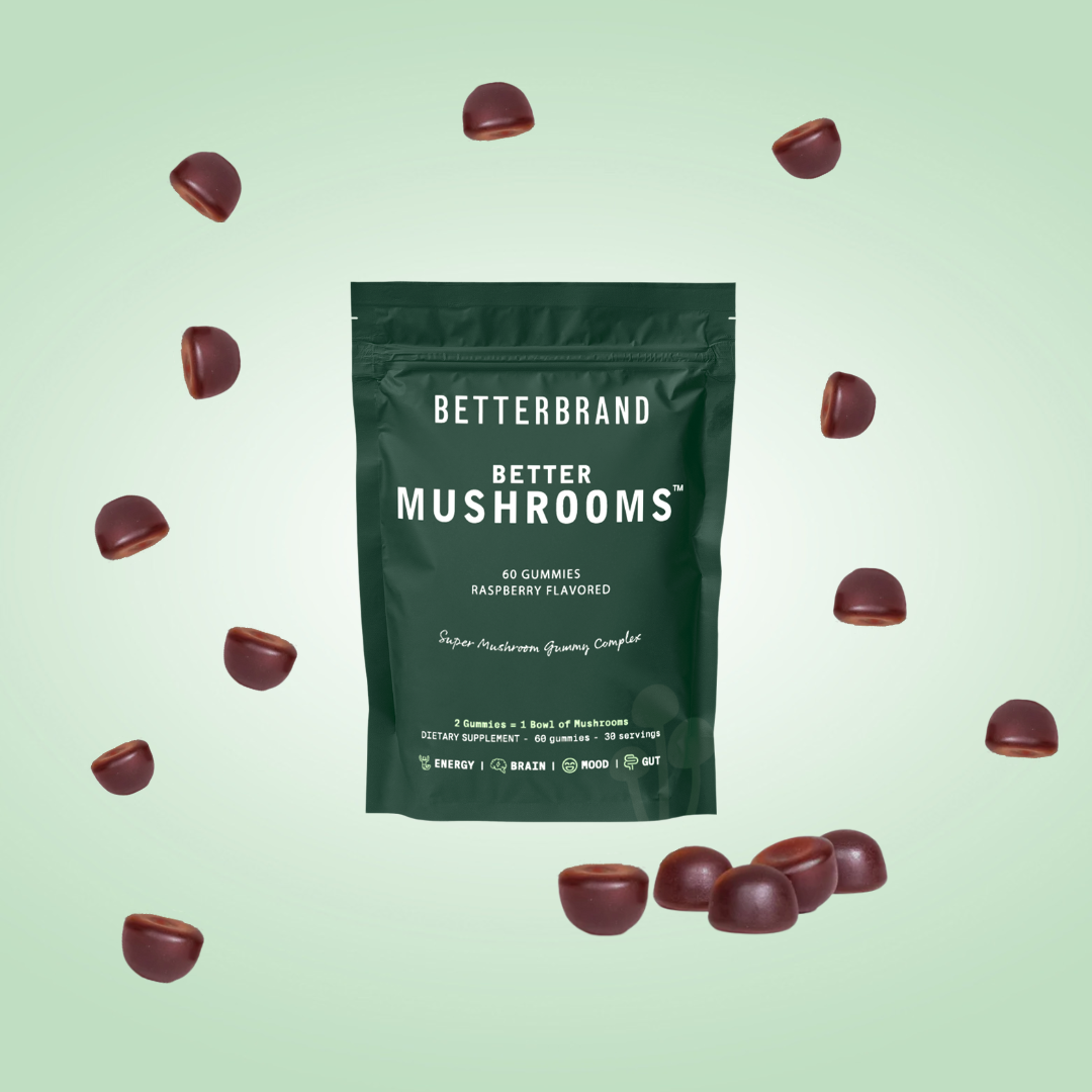 BetterMushrooms® Mushroom Gummies – Betterbrand - Raspberry Flavor Mushroom Supplements
