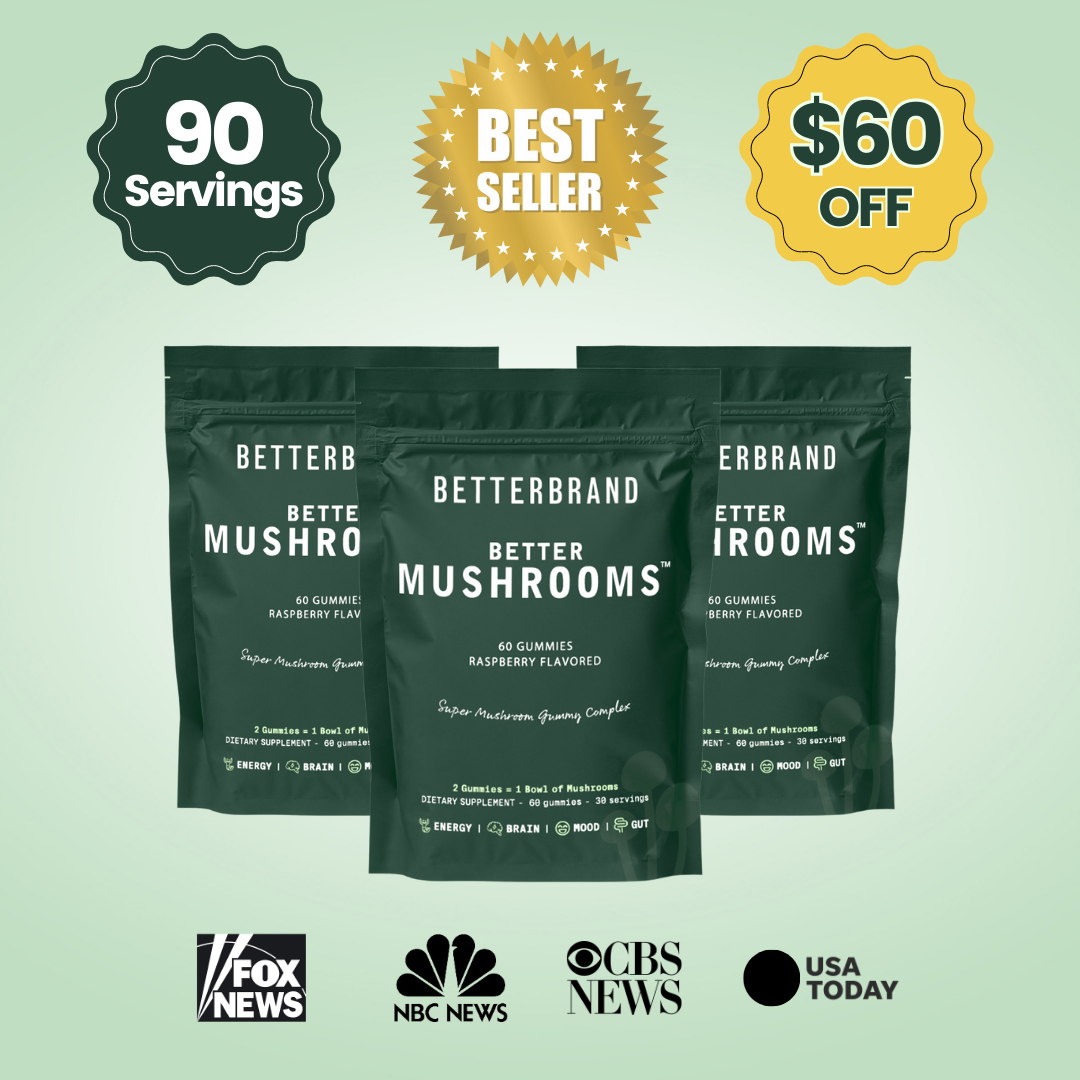 BetterMushrooms® Mushroom Gummies – Betterbrand - 90 servings