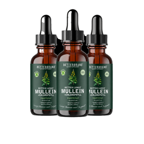 BetterLungs® Mullein + Chlorophyll Tincture (Mint Flavor)