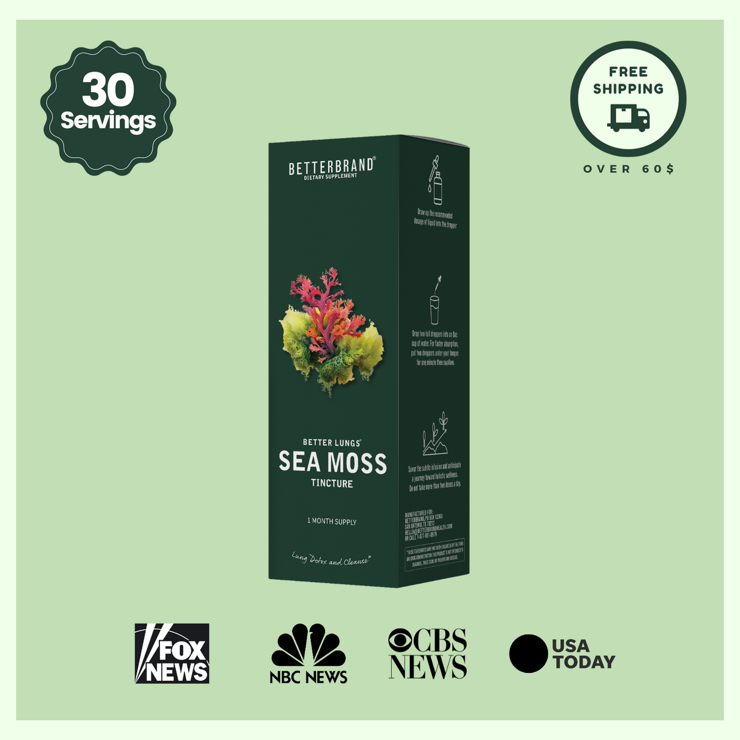 BetterLungs® Sea Moss Tincture - 30 servings - Betterbrand