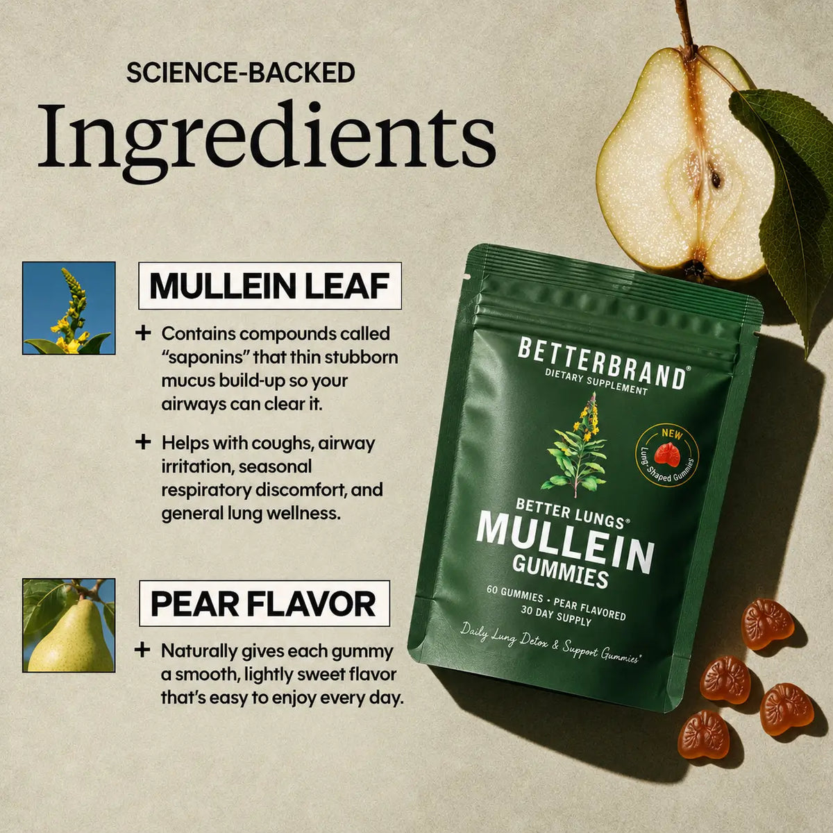 BetterLungs® Mullein Gummies