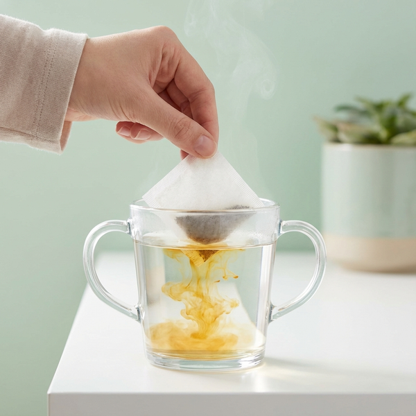 Place tea bag in 8 oz of water