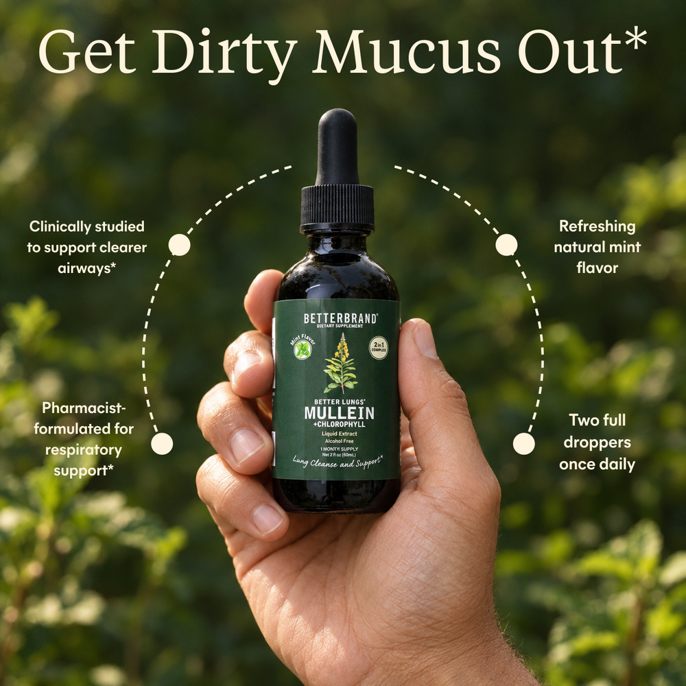 BetterLungs® Mullein + Chlorophyll (Mint Flavor)