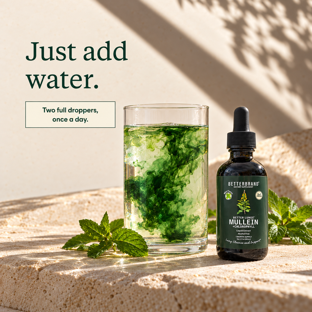 BetterLungs® Mullein + Chlorophyll (Mint Flavor)