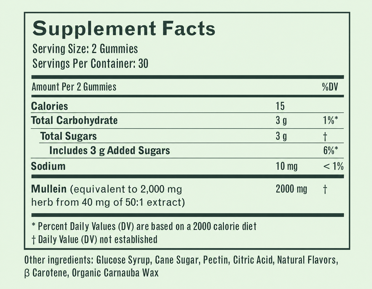 BetterLungs® Daily Mullein Gummies
