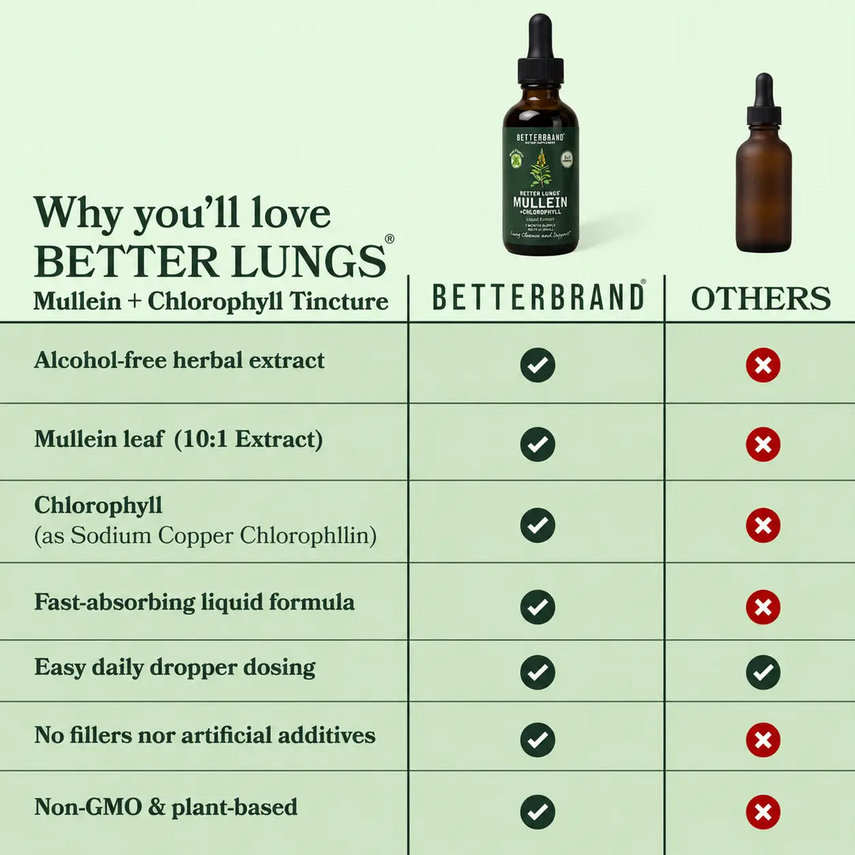 BetterLungs® Mullein + Chlorophyll (Mint Flavor)