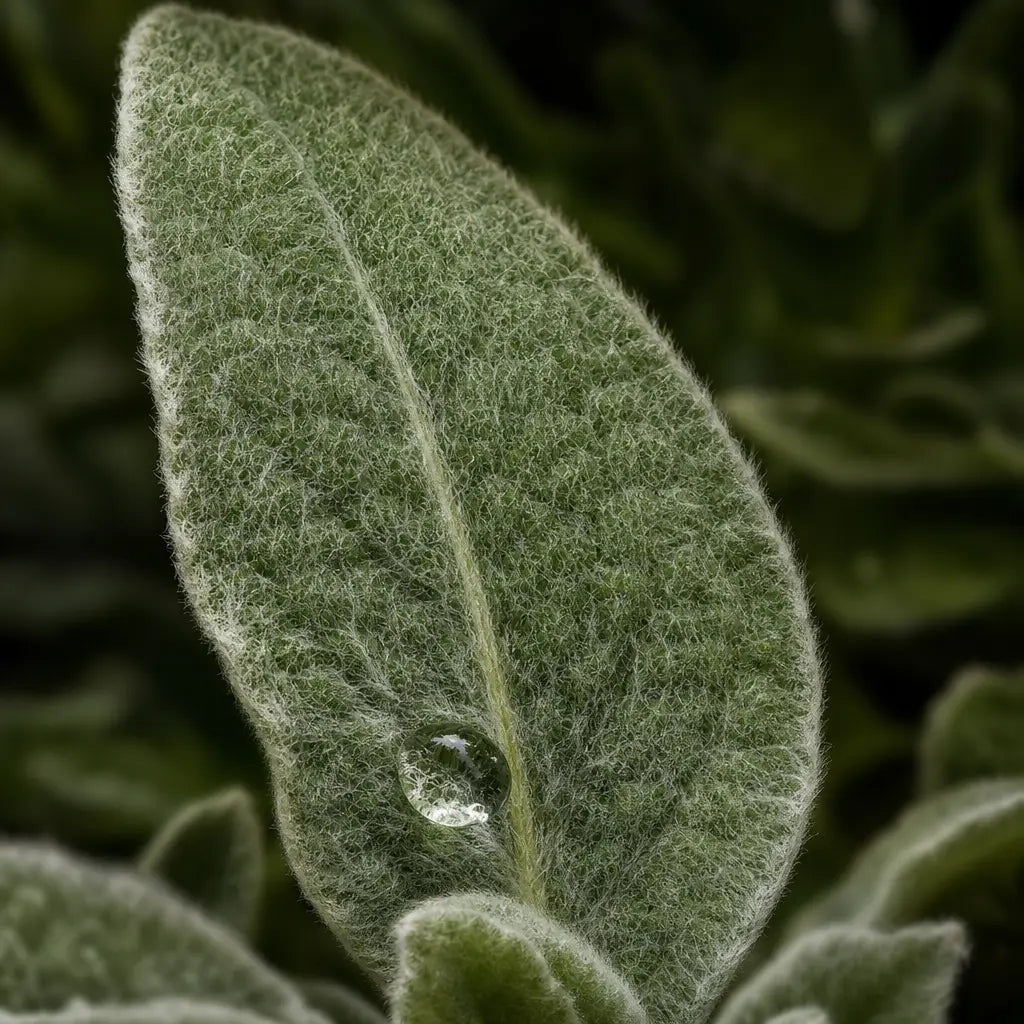 Mullein leaf macro